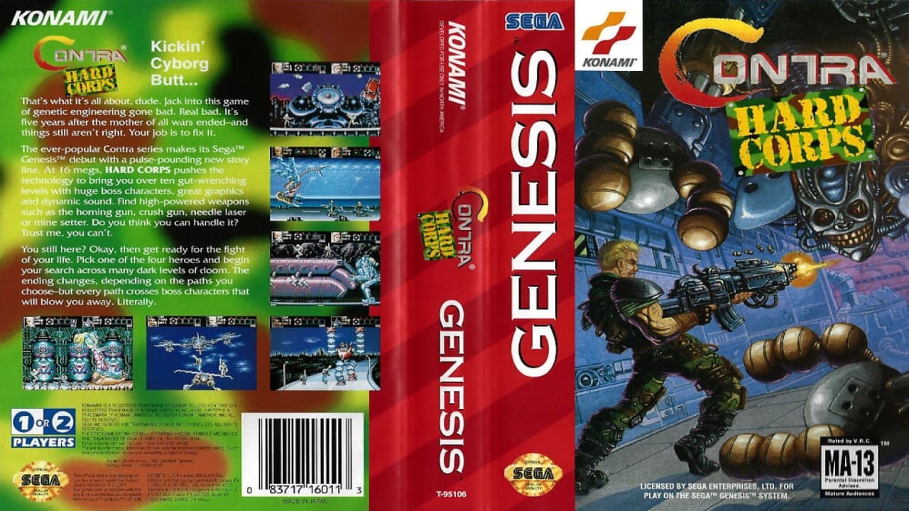 Sega Mega Drive Contra Hard Corps Cover