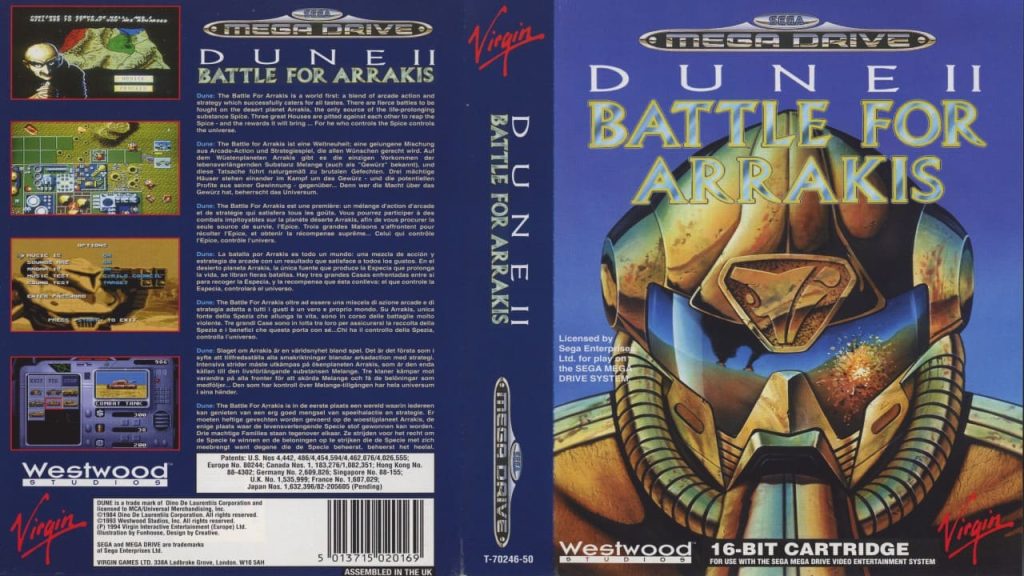 Sega Mega Drive Dune The Battle for Arrakis - Box Cover