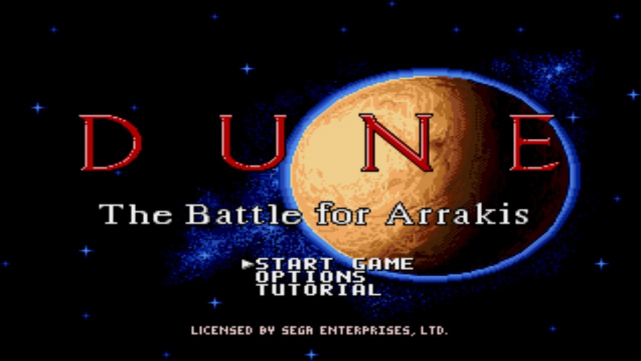 Sega Mega Drive Dune The Battle for Arrakis Screenshot Gameplay Titulo