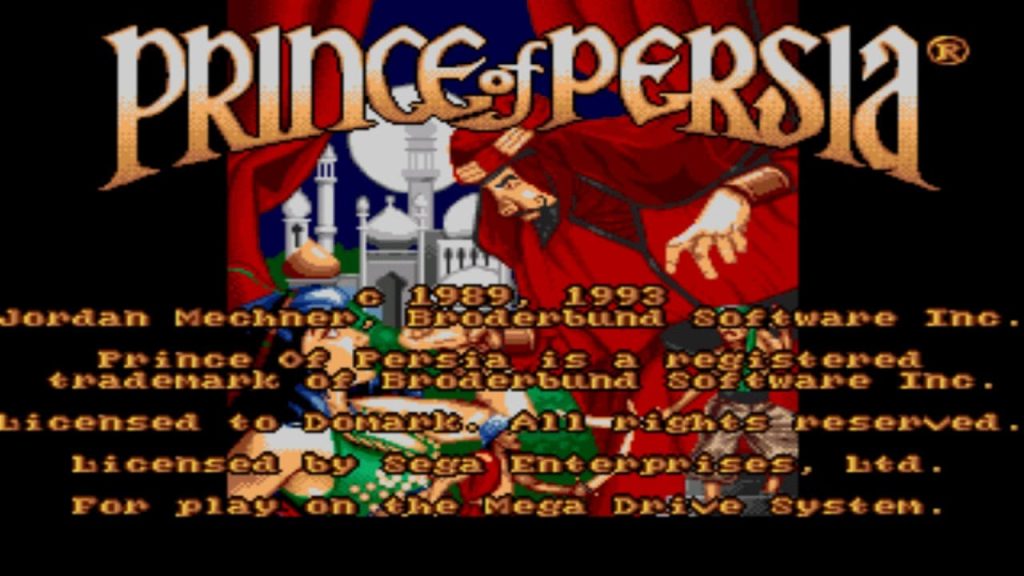 Sega Mega Drive Prince Of Persia - Titulo del juego