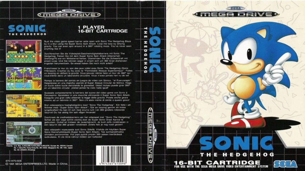 Sega Mega Drive Sonic The Hedgehog - Box - You tube