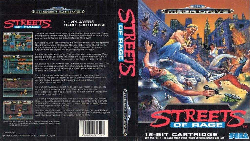 Sega Mega Drive Streets Of Rage - EU - Box Cover