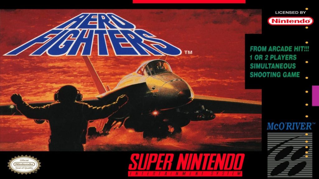 Super Nintendo Aero Fighters - Titulo del juego