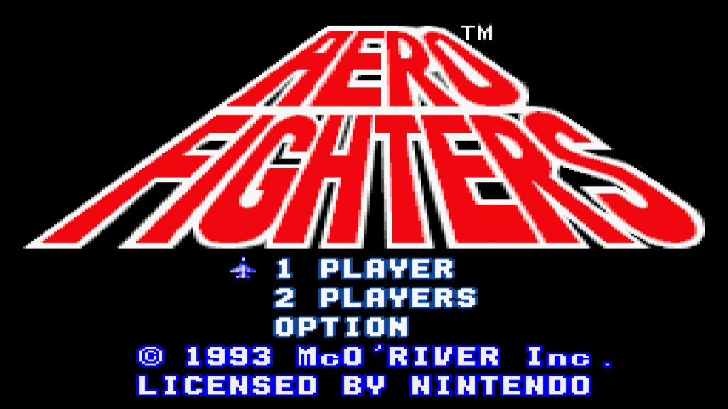 Super Nintendo Aero Fighters - Titulo del juego