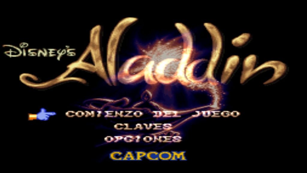 Super Nintendo Disney's Aladdin - titulo inicio del juego