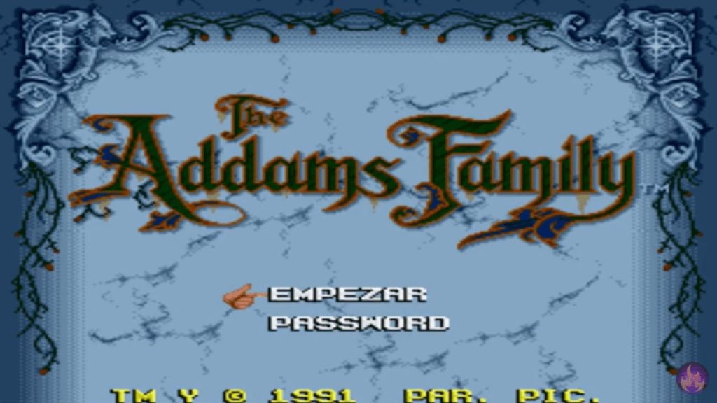 Super Nintendo - The Addams Family - Titulo de inicio