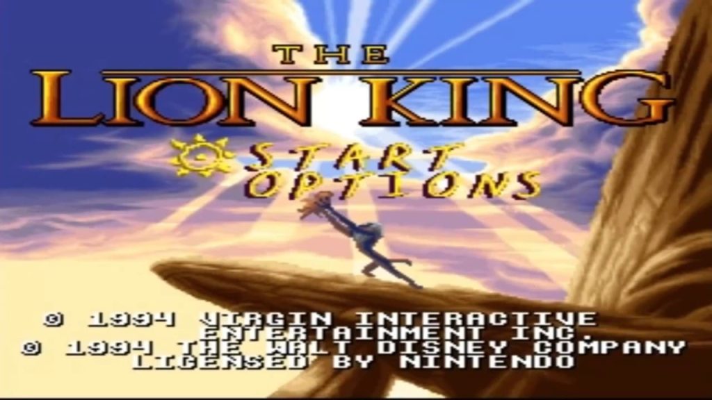 Disneys The Lion King - Titulo inicio del juego