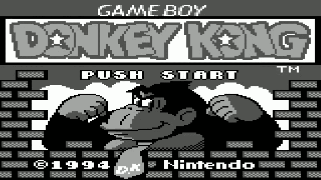 GameBoy Donkey Kong - Titulo de inicio del juego - You tube