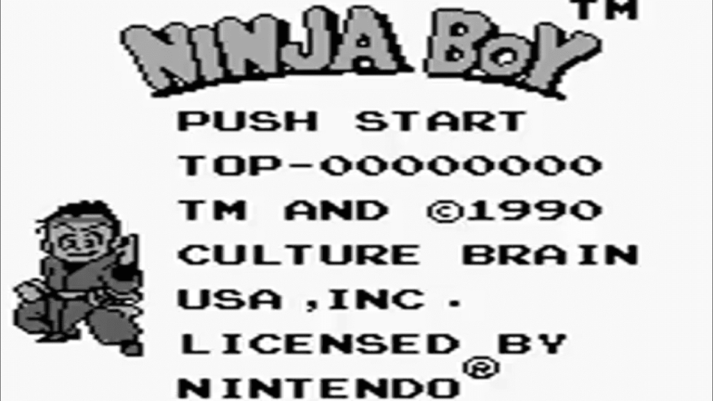 GameBoy Ninja Boy - Titulo del inicio del juego