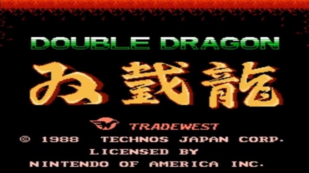 NES Nintendo Double Dragon - Titulo de inicio del juego