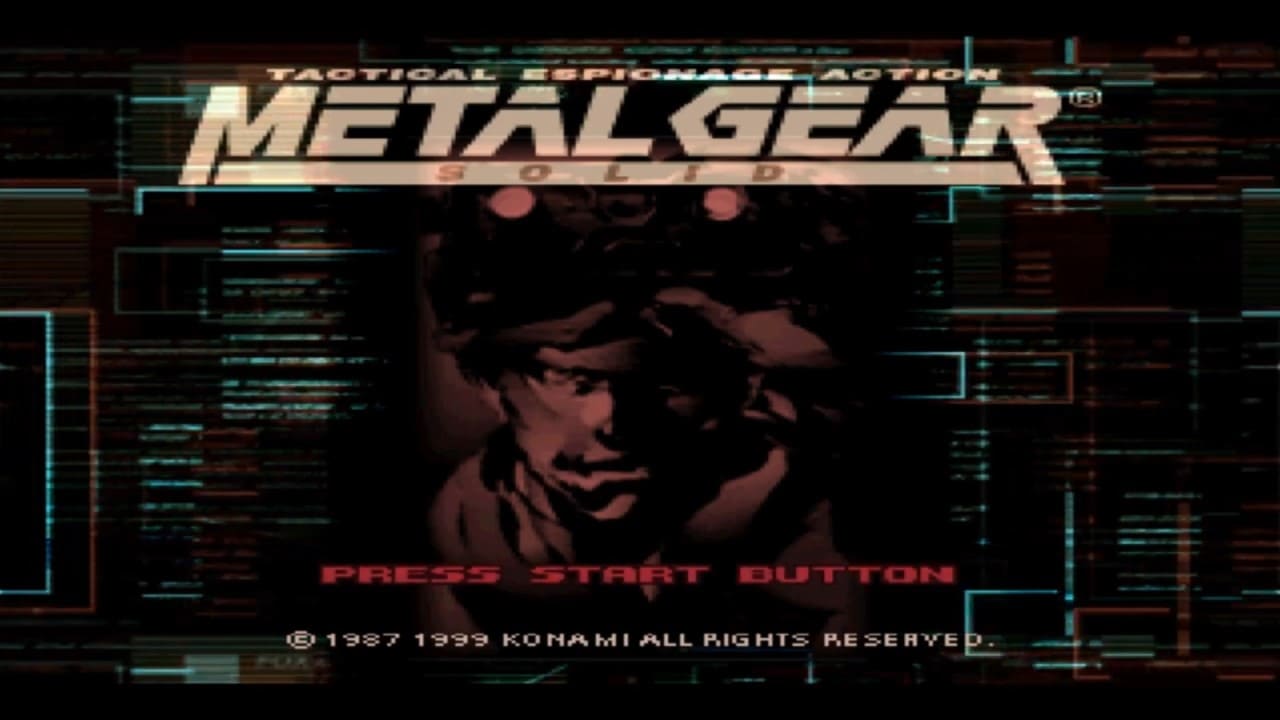 Playstation 1 Metal Gear Solid - Titulo de inicio del juego