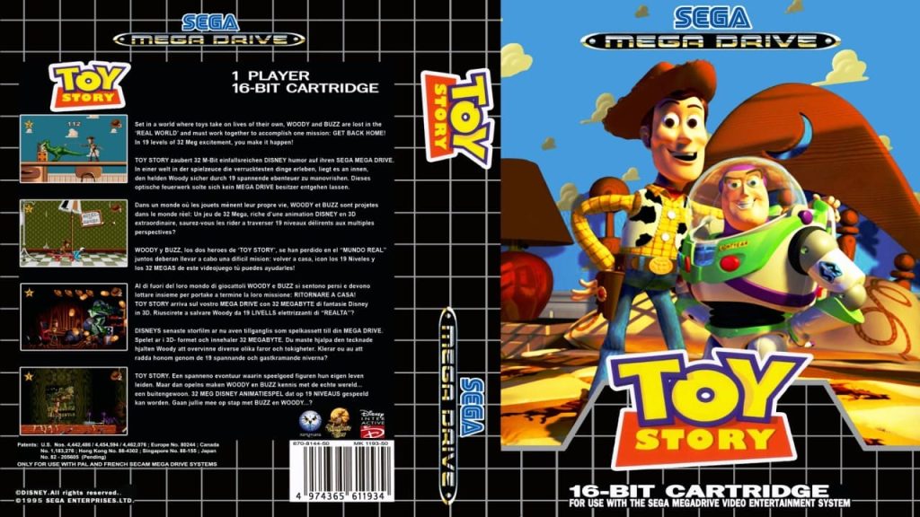 Sega Mega Drive Disney's Toy Story - Cover - You tube