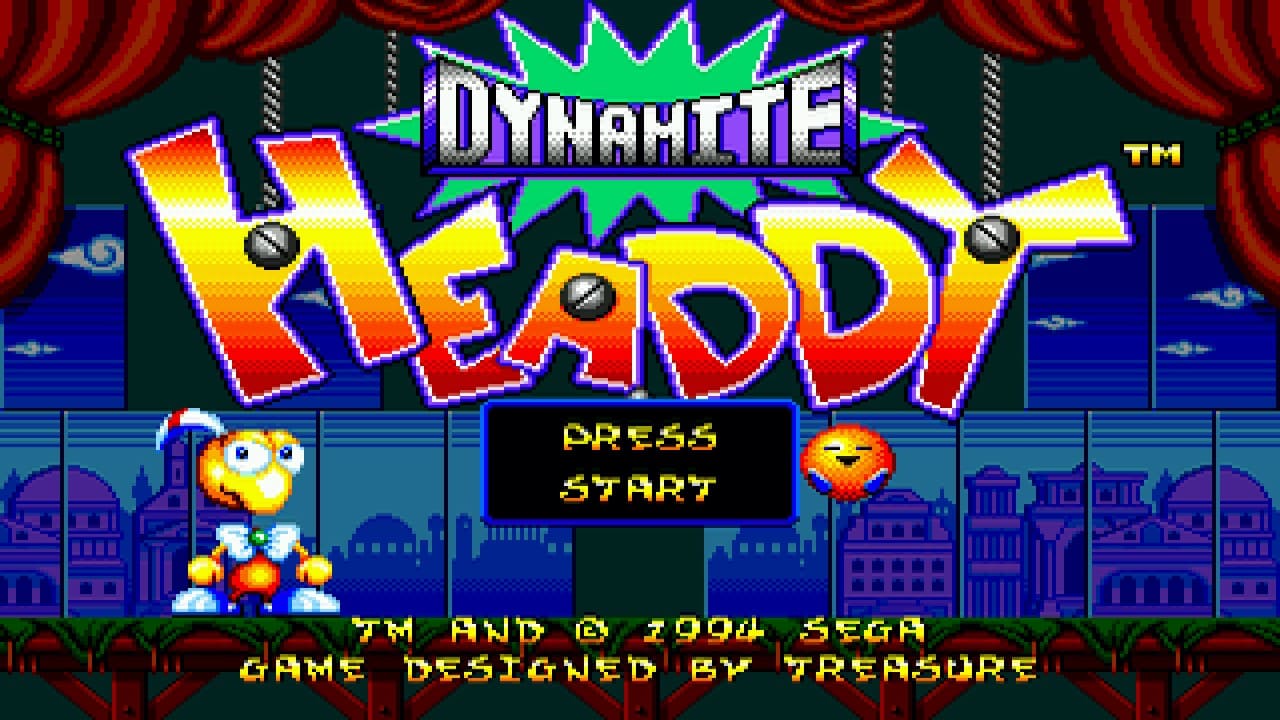 Sega Mega Drive Dynamite Headdy - Titulo de inicio del juego