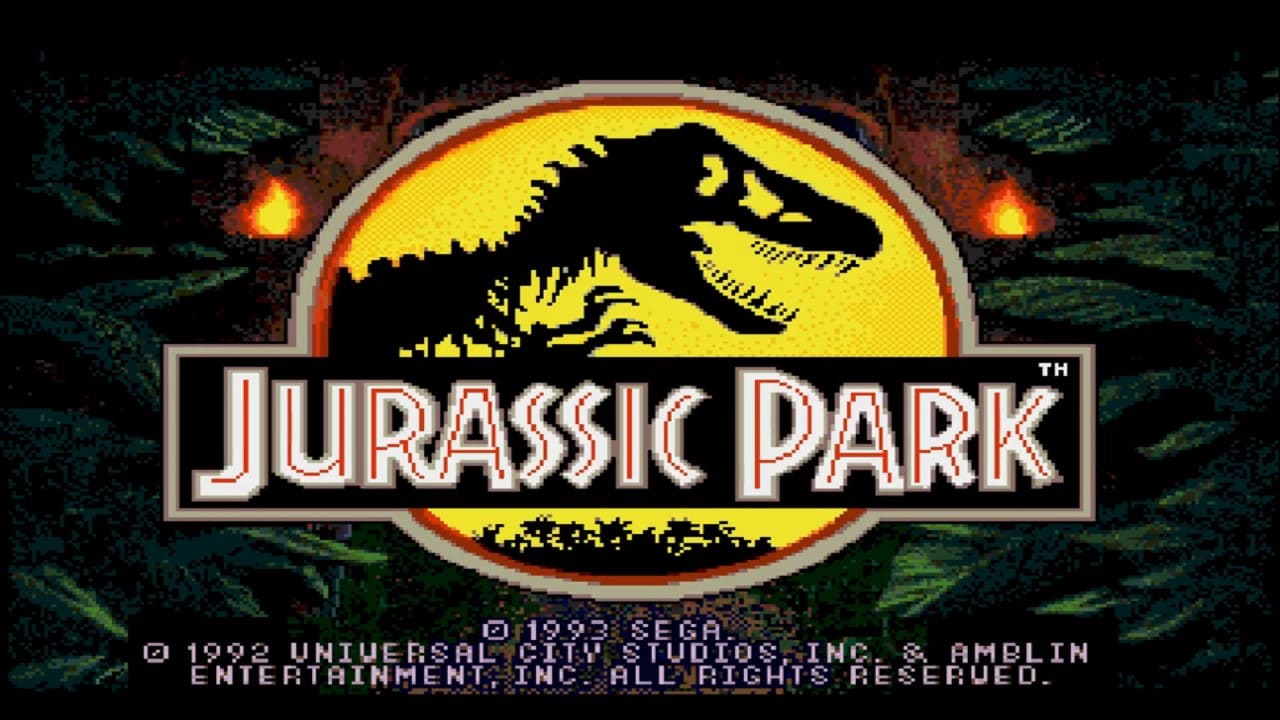 Sega Mega Drive Jurassic Park - Titulo de inicio del juego