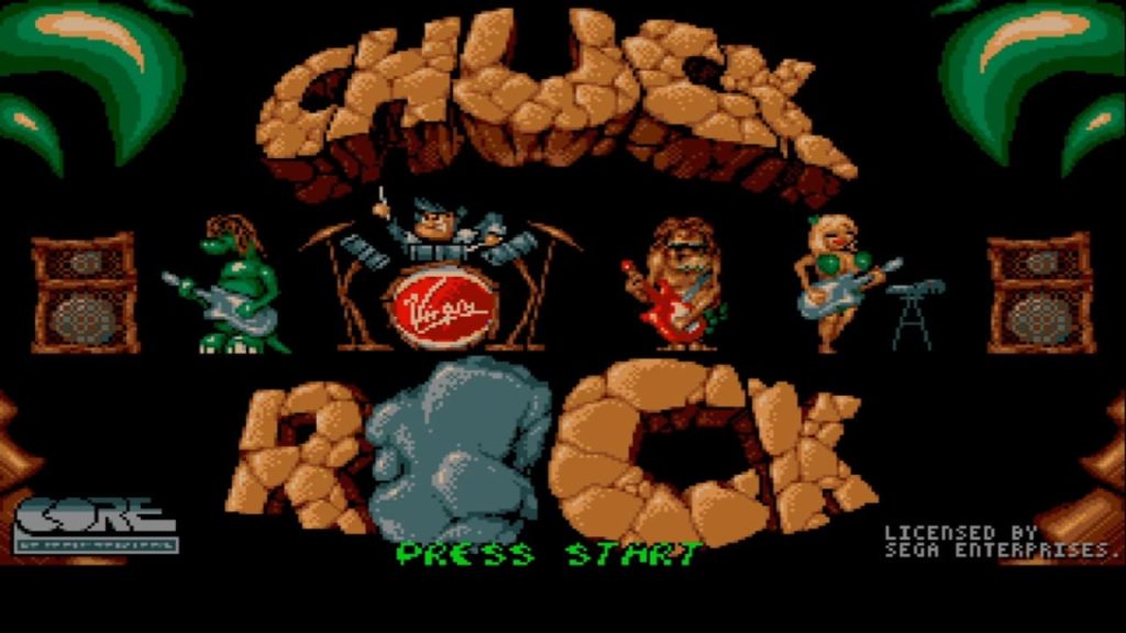 Sega Mega Drive Chuck Rock - Titulo de inicio del juego