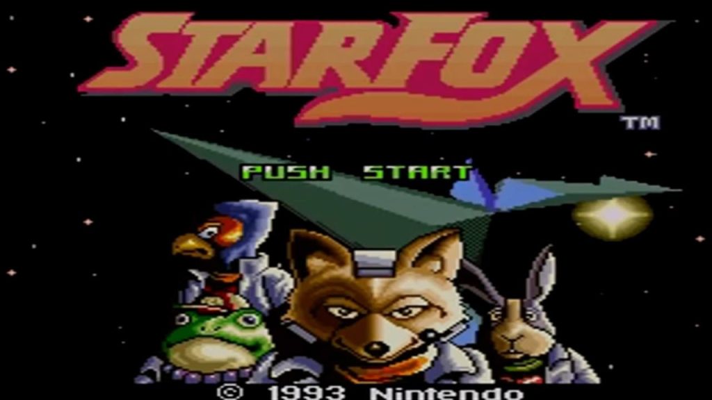 Super Nintendo - Star Fox - Titulo de inicio del juego