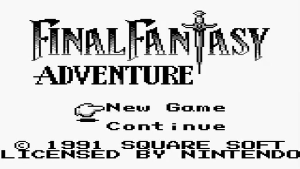 GameBoy Final Fantasy Adventure Titulo del juego