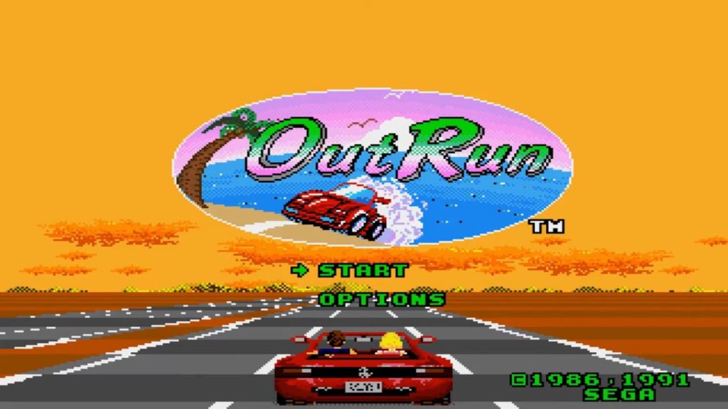 Sega Mega Drive OutRun - Titulo del juego