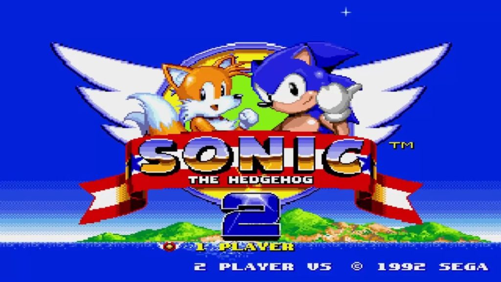 Sega Mega Drive Sonic The Hedgehog 2 - Titulo del juego