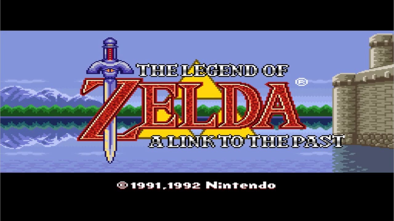 Super Nintendo The Legend of Zelda A Link to the Past - Titulo del juego