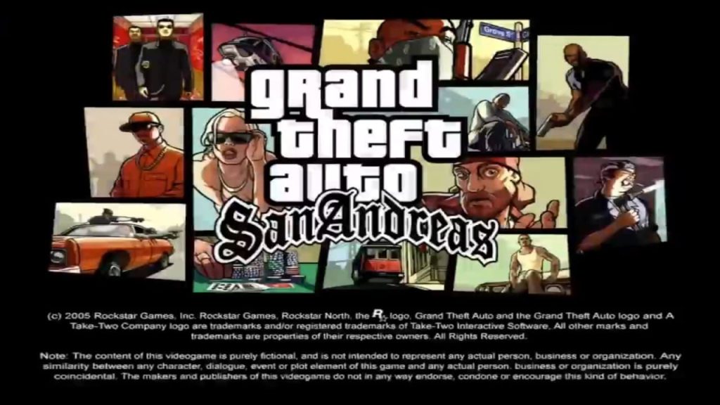 Xbox Grand Theft Auto San Andreas - Titulo del juego