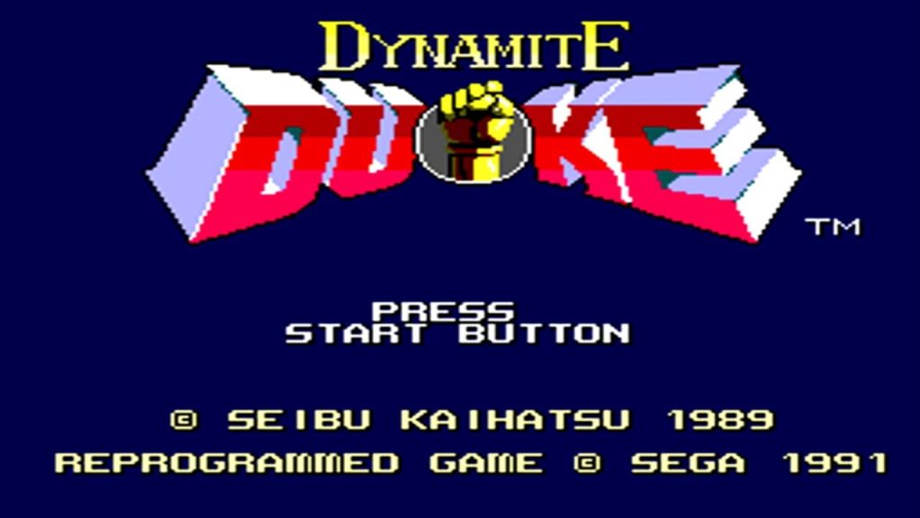 Master System Dynamite Duke - Titulo del juego