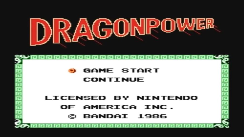 Nintendo Dragon Power Titulo del juego