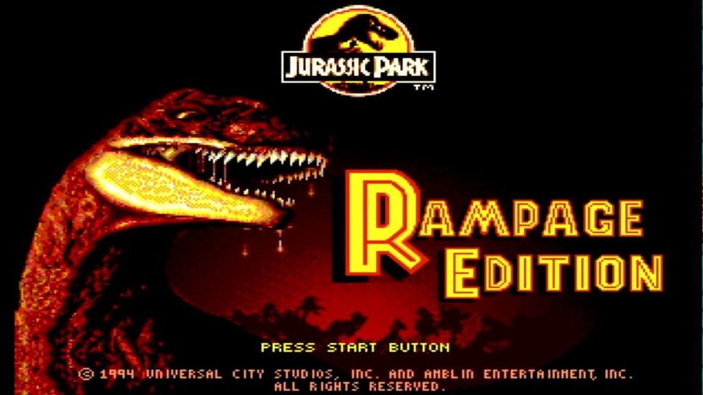 Sega Mega Drive Jurassic Park Rampage Edition - Titulo del juego