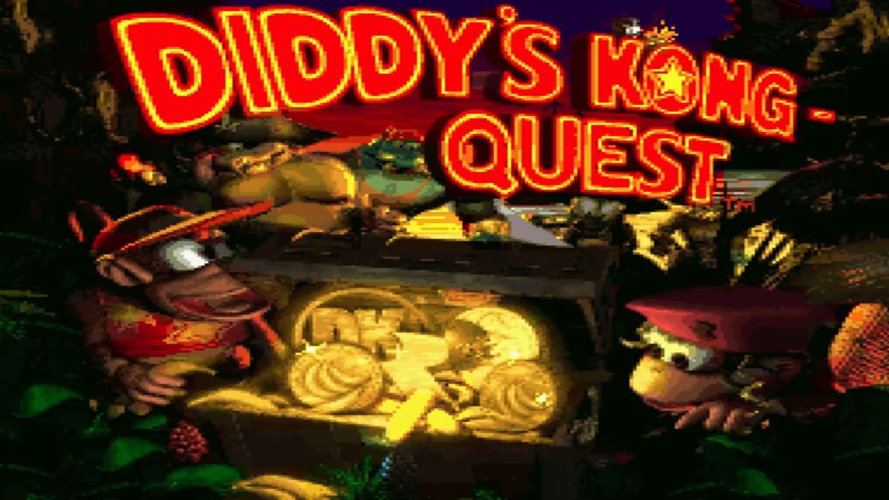 Super Nintendo Donkey Kong Country 2 Diddy's Kong Quest - Titulo del juego