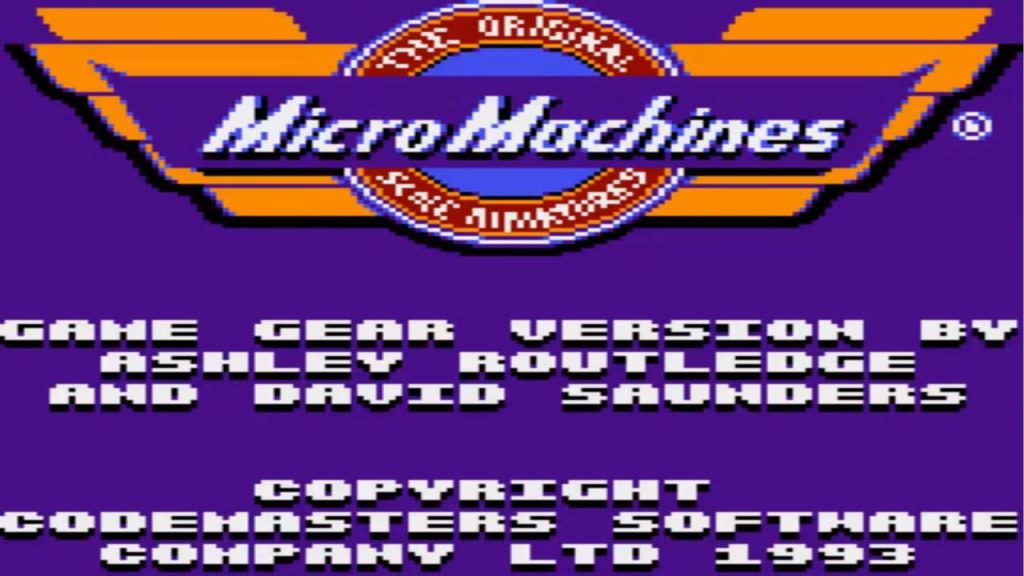 Game Gear Micro Machines - Titulo del juego