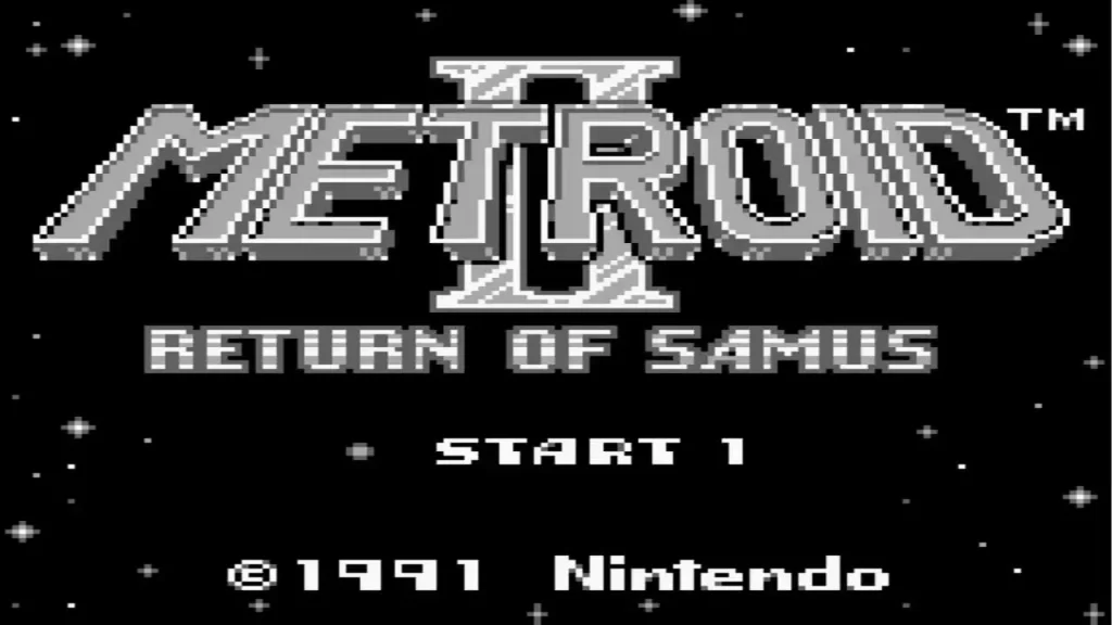 GameBoy Metroid 2 Return of Samus - Titulo del juego