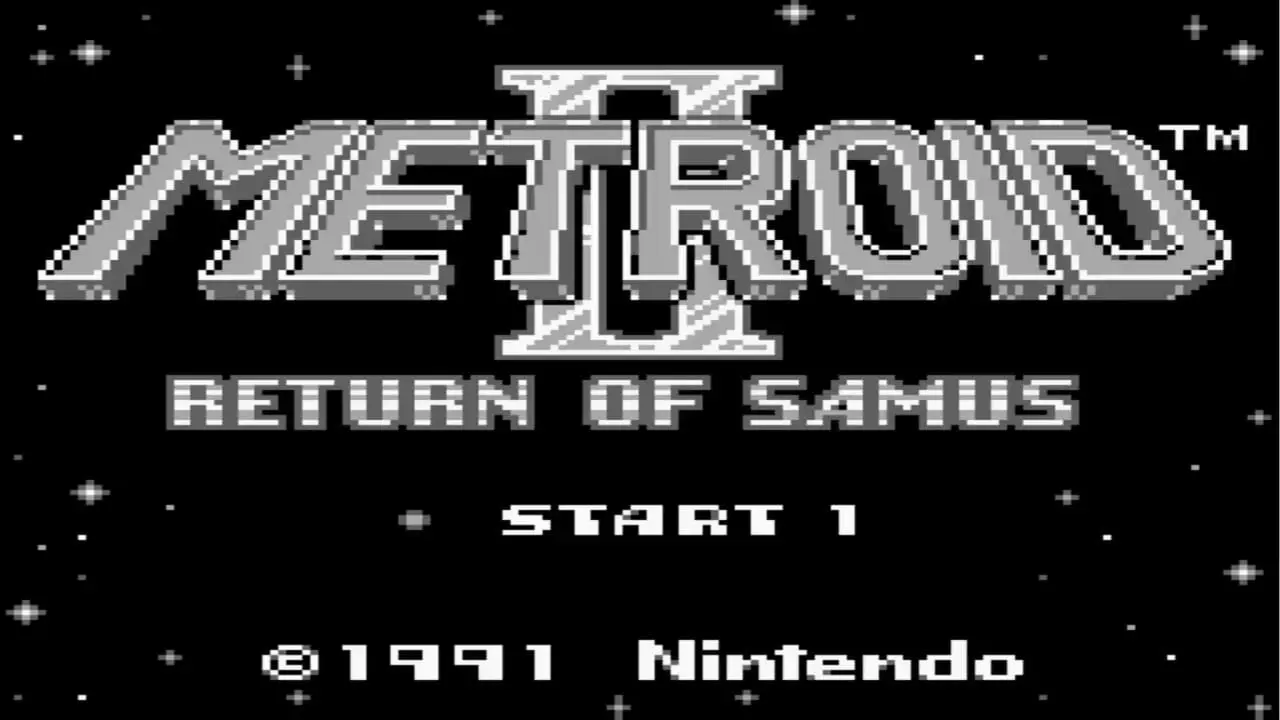 GameBoy Metroid 2 Return of Samus - Titulo del juego