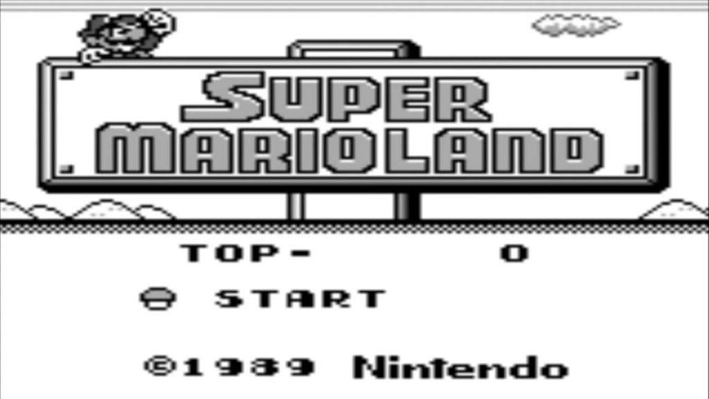 GameBoy Super Mario Land - Titulo del juego