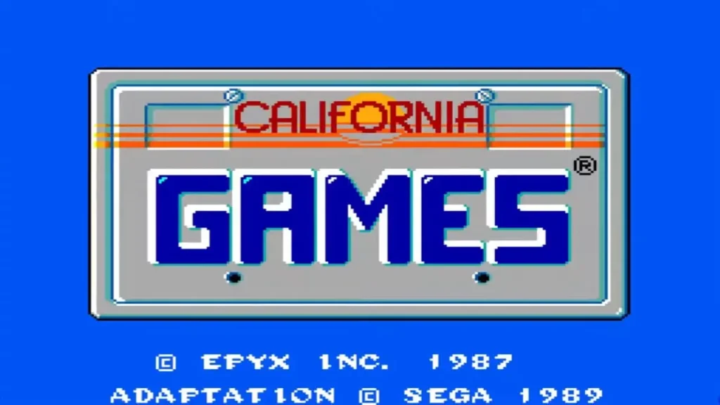 Master System California Games - Titulo del juego