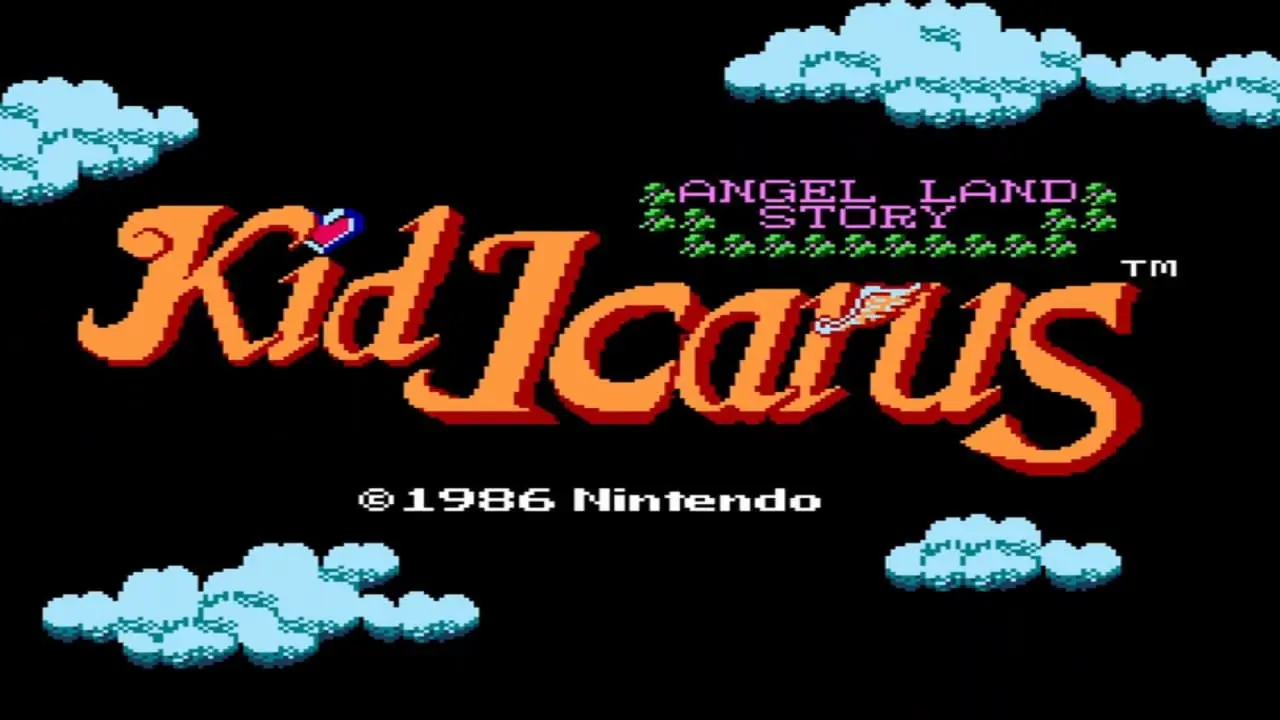 NES Nintendo Kid Icarus - Titulo del juego