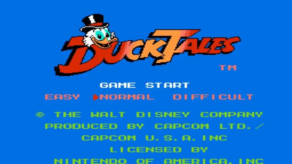 Nintendo DuckTales - Titulo del juego