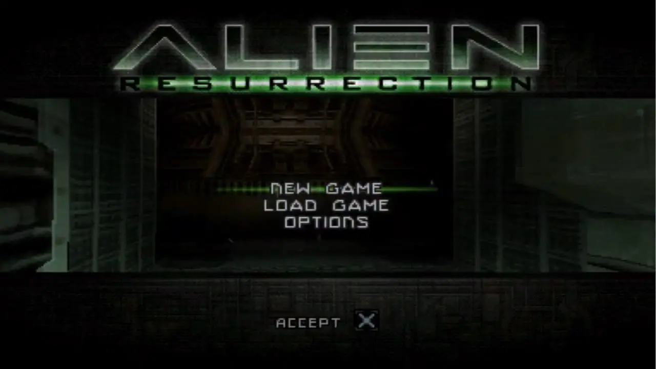 Playstation 1 Alien Resurrection - Titulo del juego