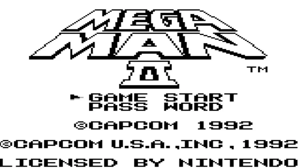 GameBoy Mega Man II - Titulo del juego