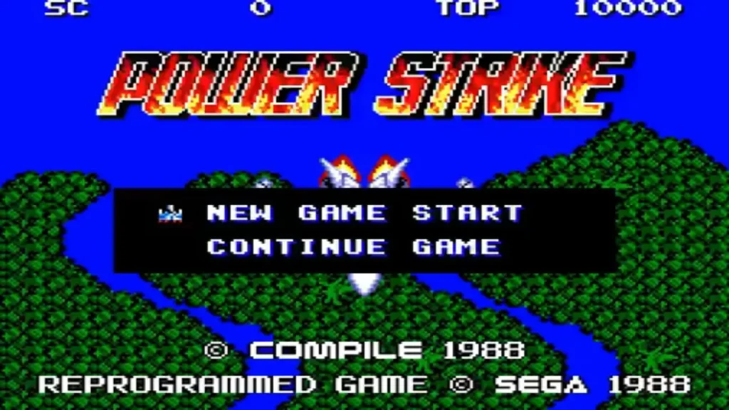 Master System Power Strike - Titulo del juego