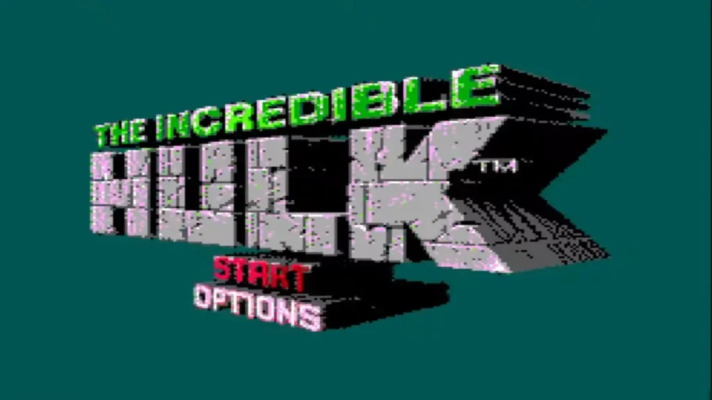 Master System The Incredible Hulk - Titulo del juego