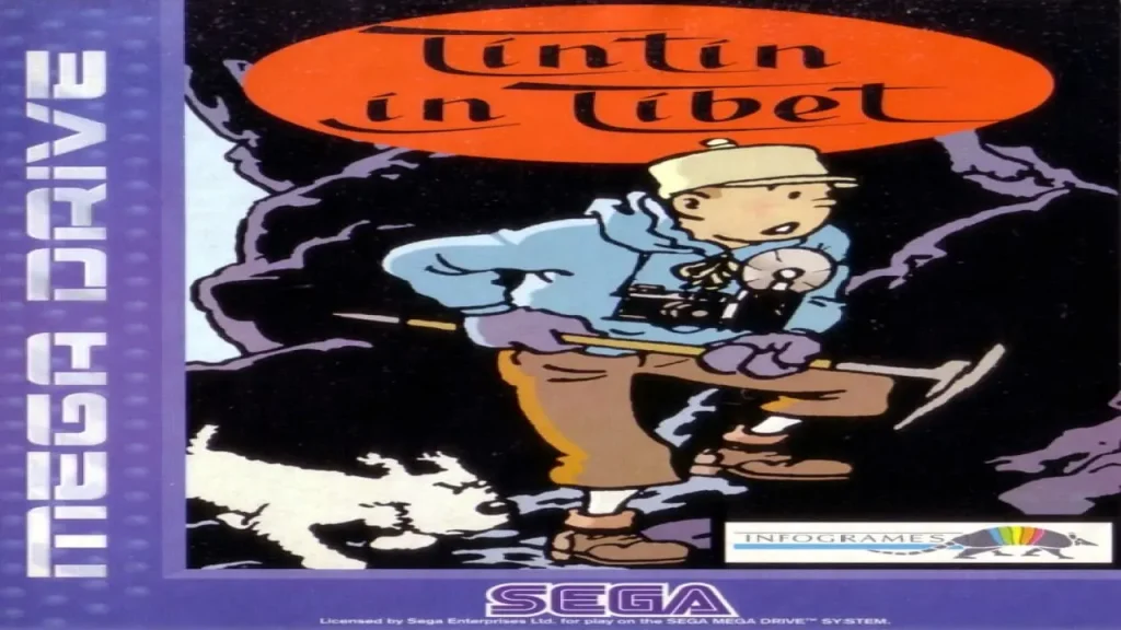 Mega Drive Tintin in Tibet - Box - Front (Europe)