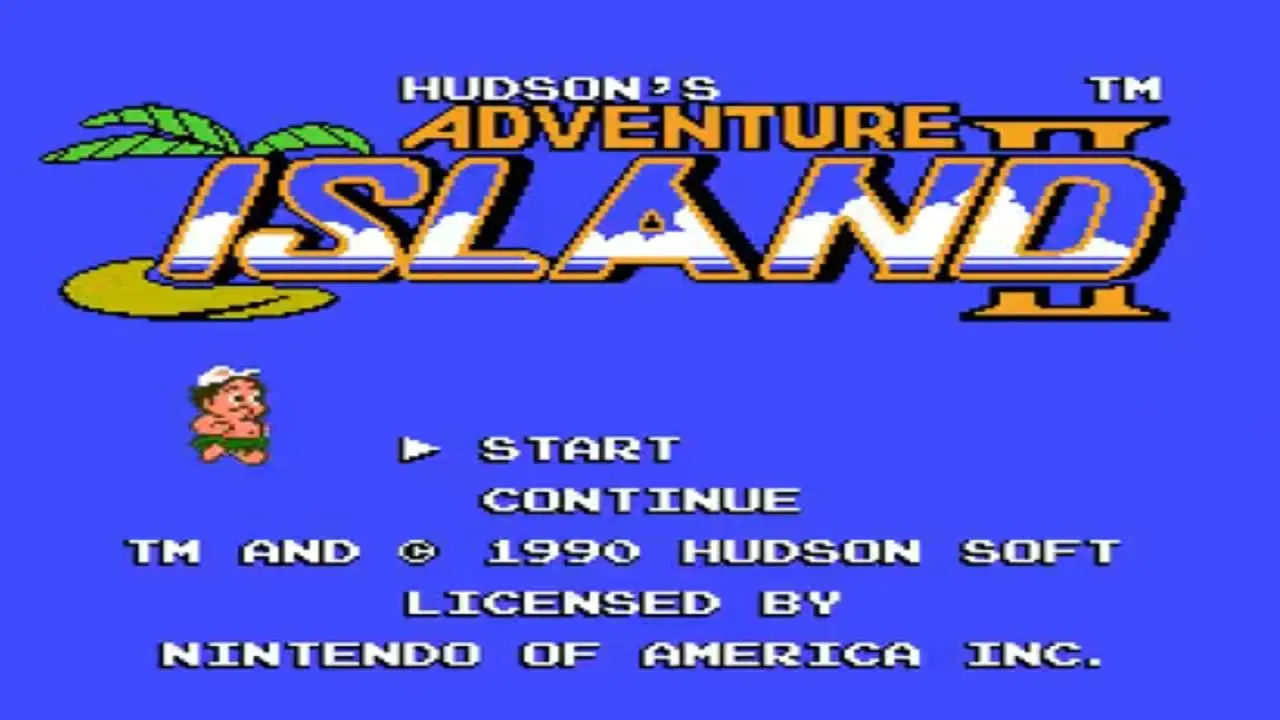 NES Adventure Island - Titulo del juego