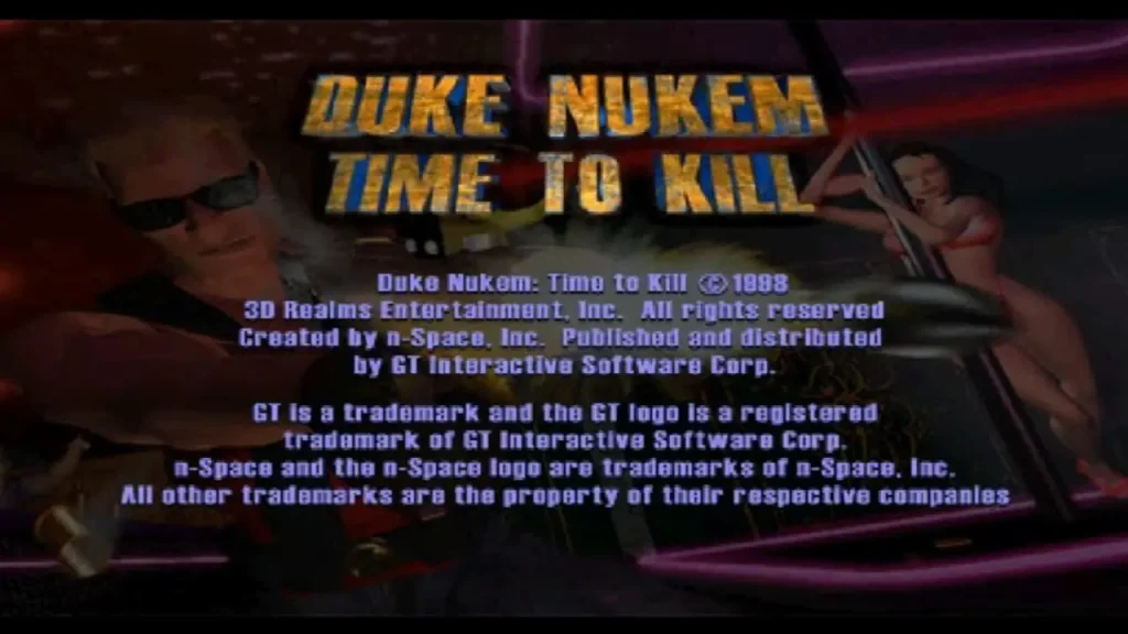 PlayStation 1 Duke Nukem Time to Kill - Titulo del juego