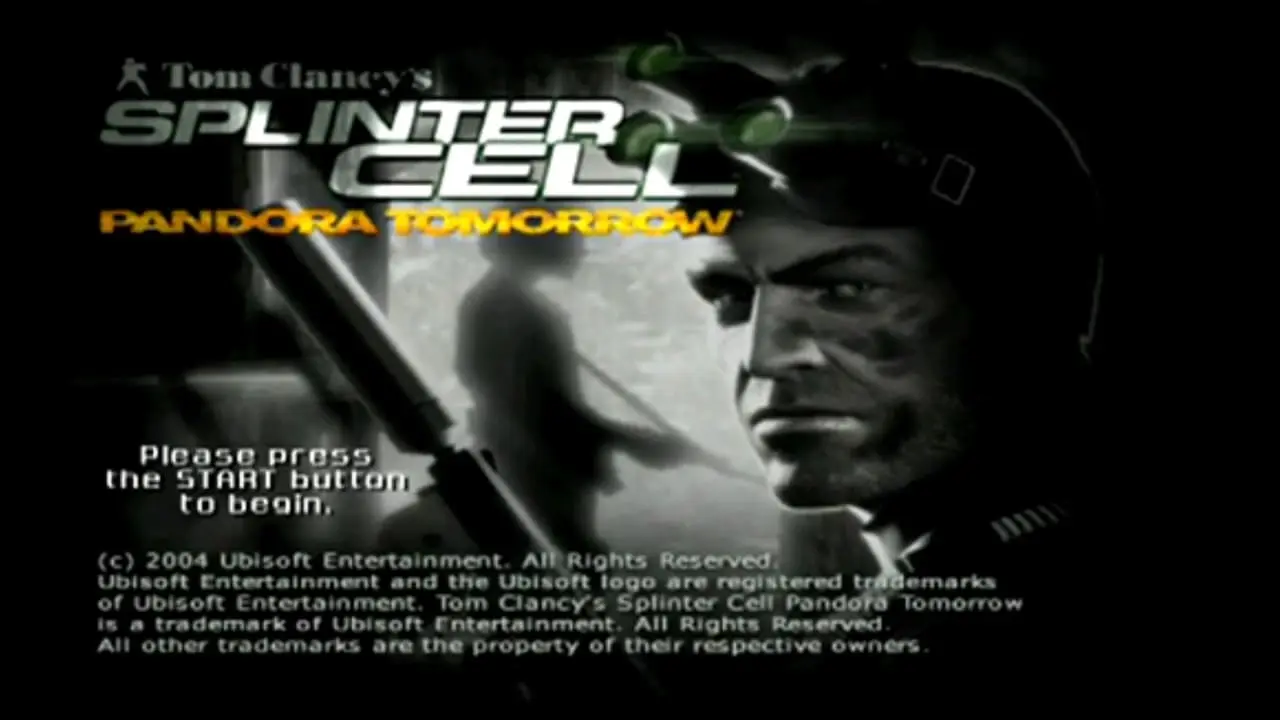 PlayStation 2 Tom Clancy's Splinter Cell Pandora Tomorrow - Titulo del juego