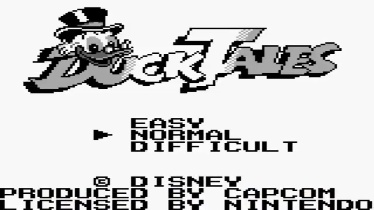 Disney's DuckTales GameBoy - Titulo del juego